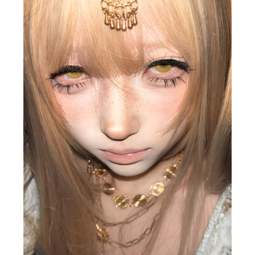 HJMCHONG Serltyca 14.20mm Yellow Colored Contact Lenses (6 Months Wear)