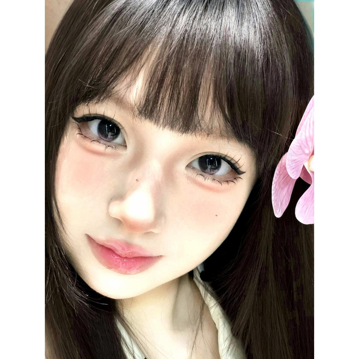 THHFEN thestarlens 14.50mm Pink Black Colored Contact Lenses (6 Months Wear)
