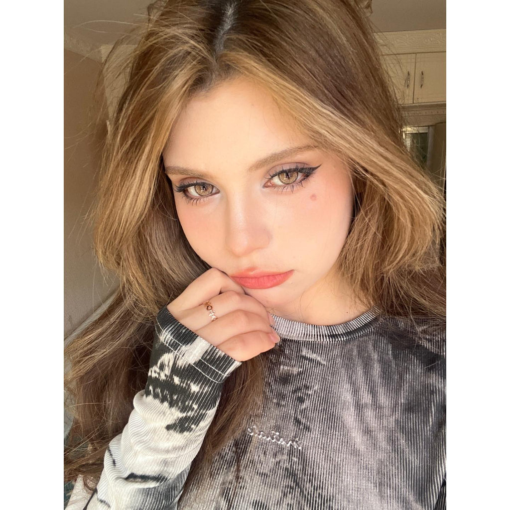 YJXXYUN MorningCon 14.50mm Brown Colored Contact Lenses (6 Months Wear)