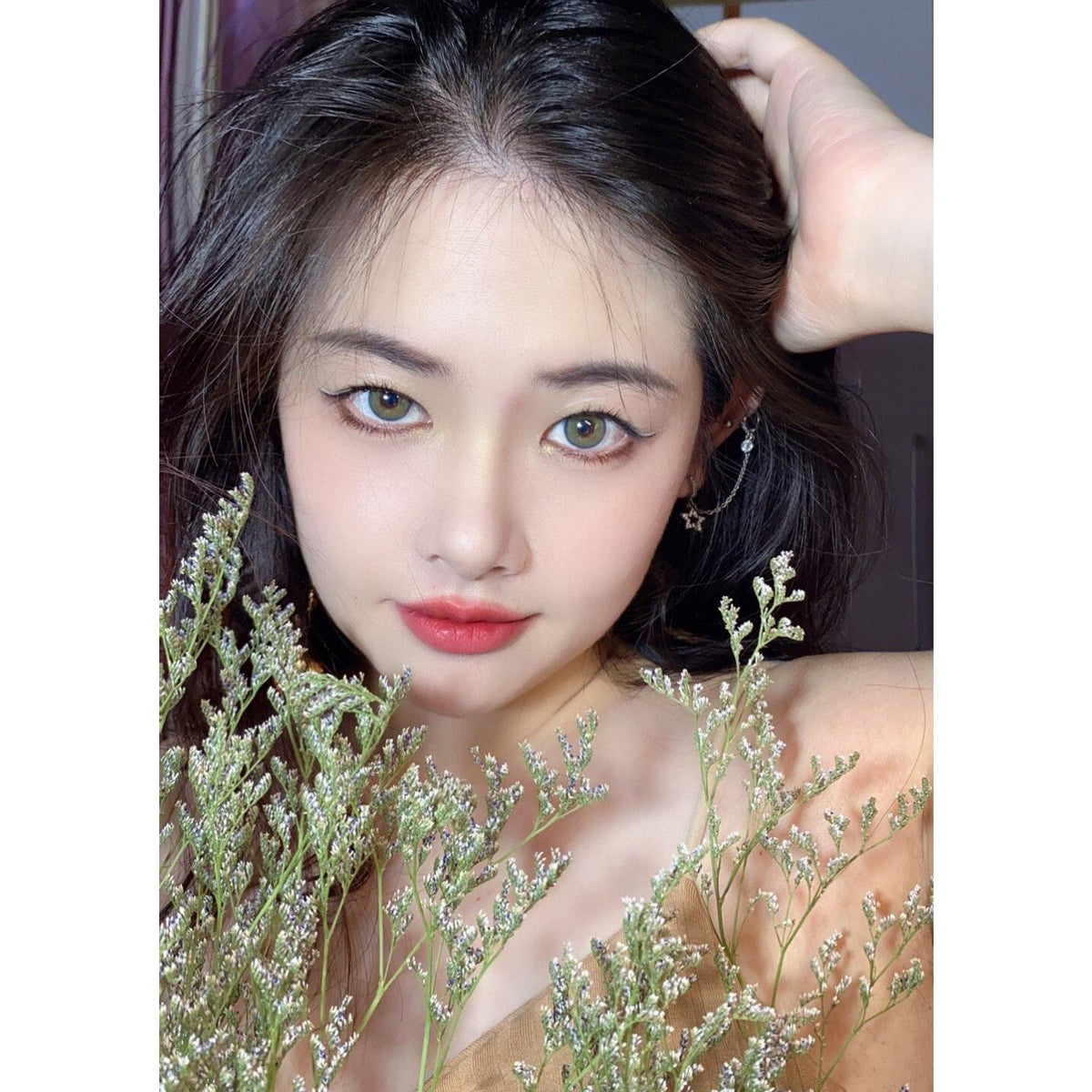 คอนแทคเลนส์สี XQTI Xiyoulens ขนาด 14.00 มม. สีเขียว (ชนิดราย 6 เดือน)