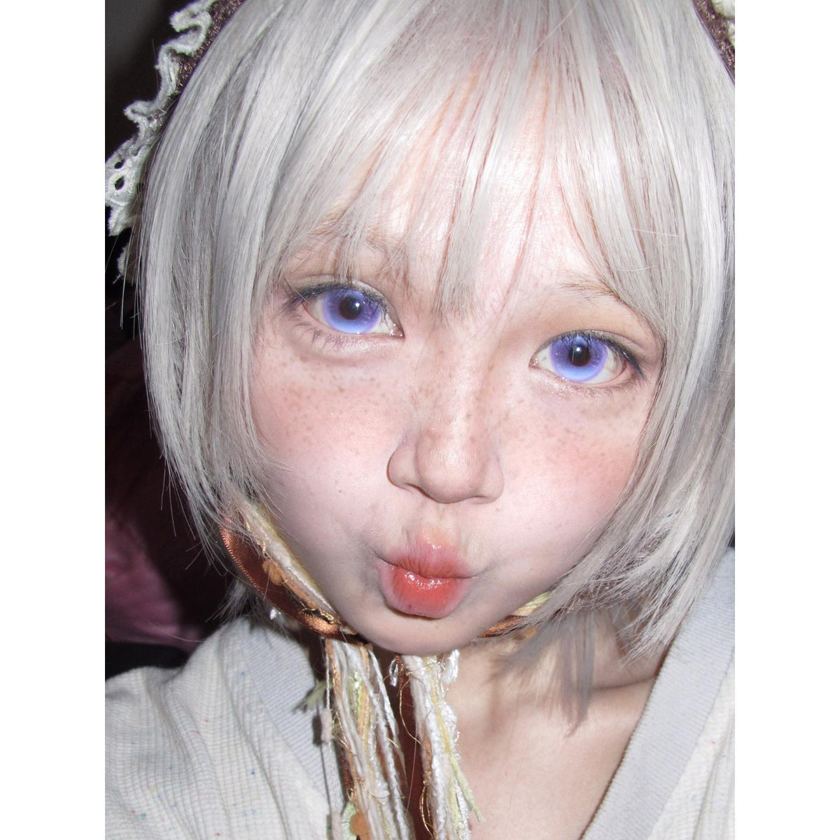 ZYJIE OBALEN 14.50mm Purple Colored Contact Lenses (6 Months Wear)