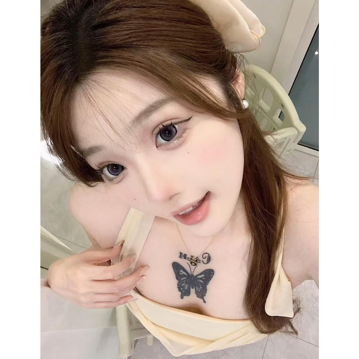 CNXXING FLLYCON 14.50mm Purple Colored Contact Lenses (6 Months Wear)