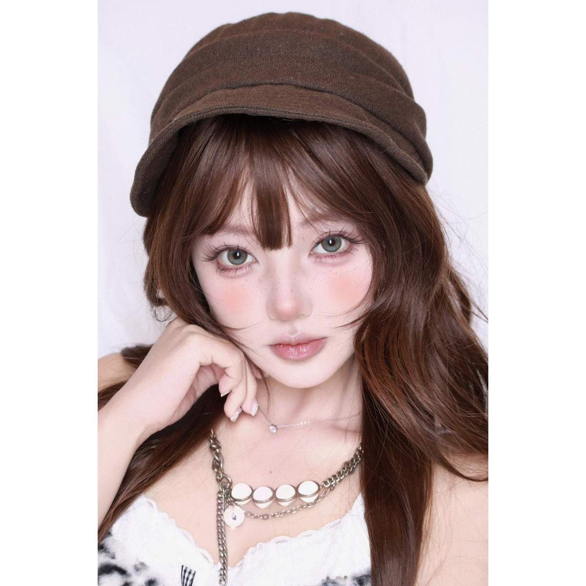 TKGJLAN Xiyoulens 14.50mm Blue Colored Contact Lenses (6 Months Wear)