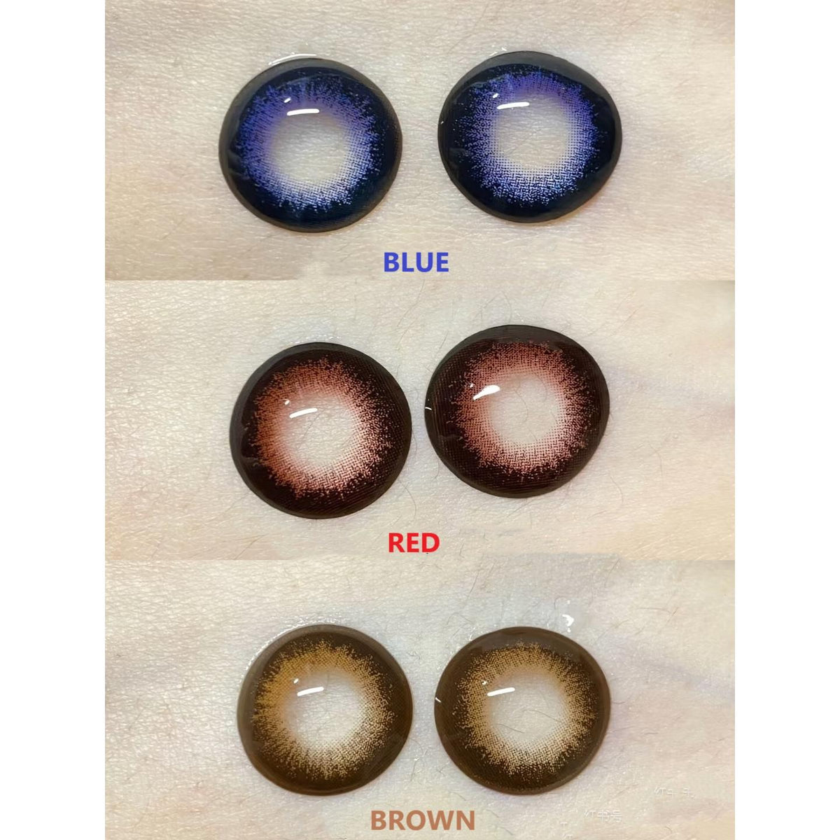 BGDHONG FLLYCON 14.50mm Red Colored Contact Lenses (6 Months Wear)