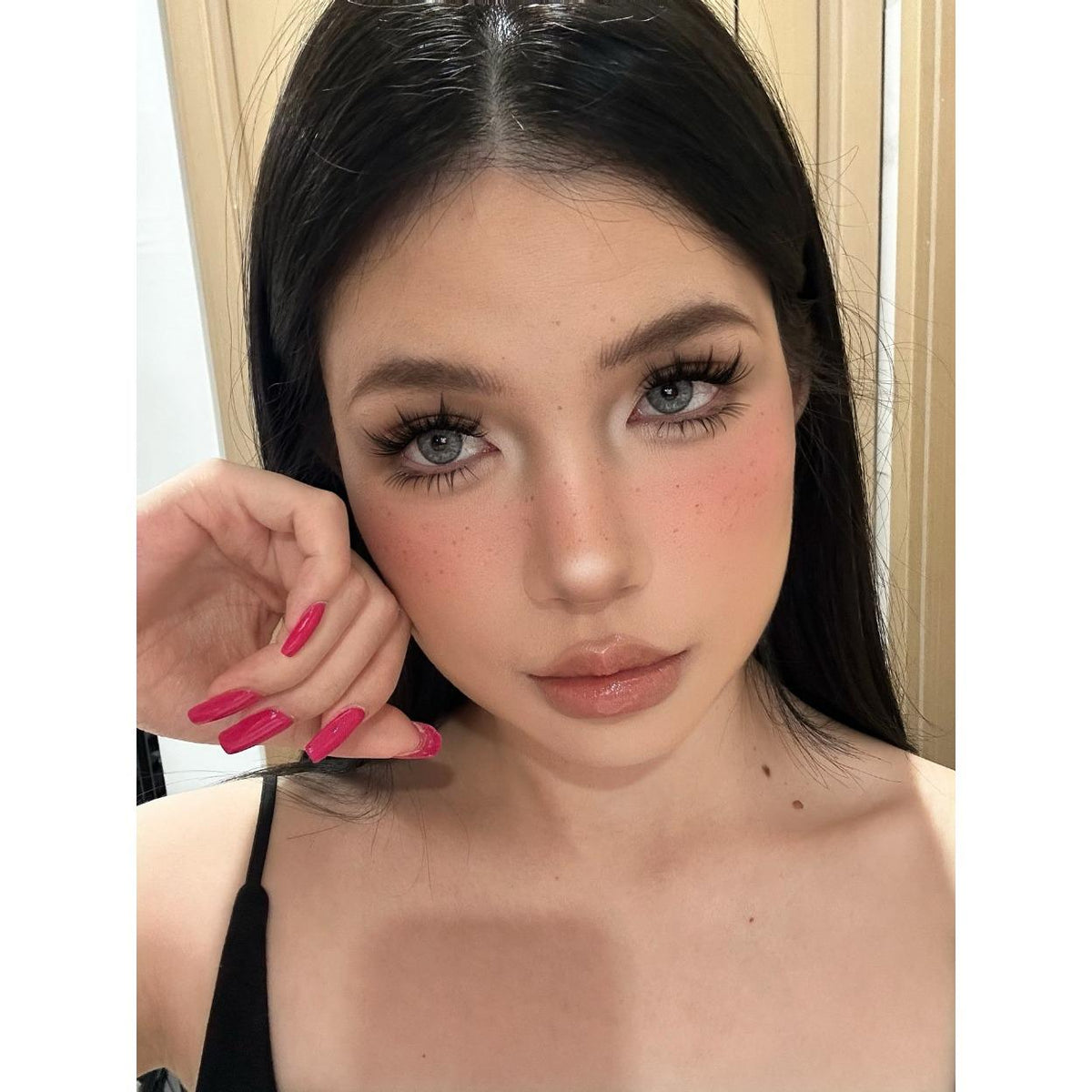 HMXZLAN Serltyca 14.20mm Light Blue Colored Contact Lenses (6 Months Wear)