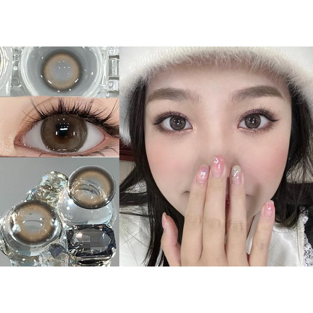 YMNAI ROSELENS 14.50mm Brown Colored Contact Lenses (6 Months Wear)