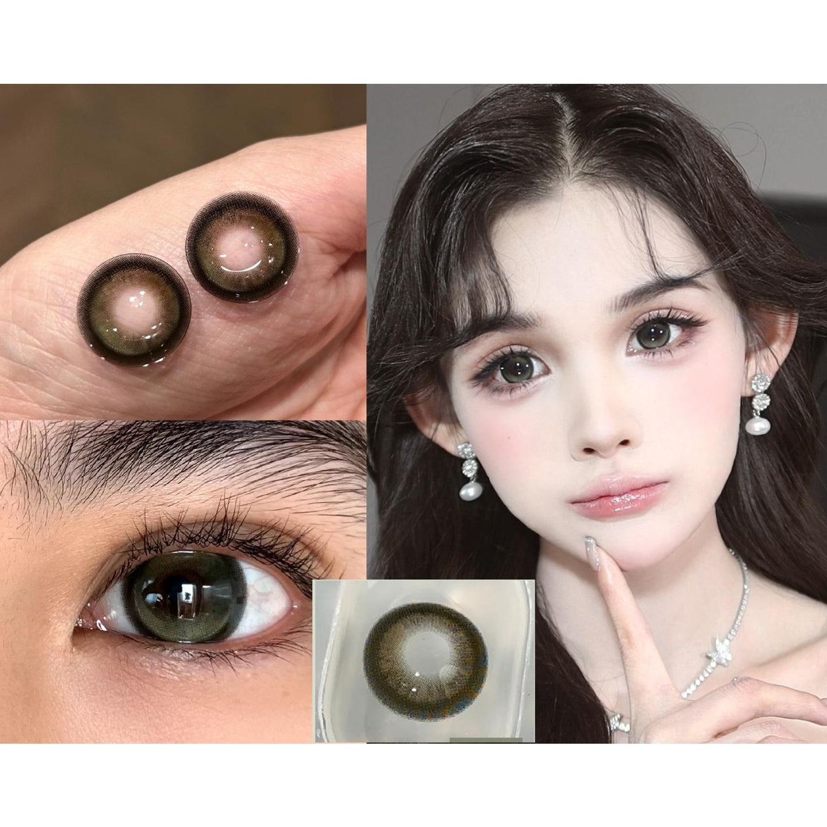 DZLCHA Tinacon 14.50mm Green Colored Contact Lenses (6 Months Wear)
