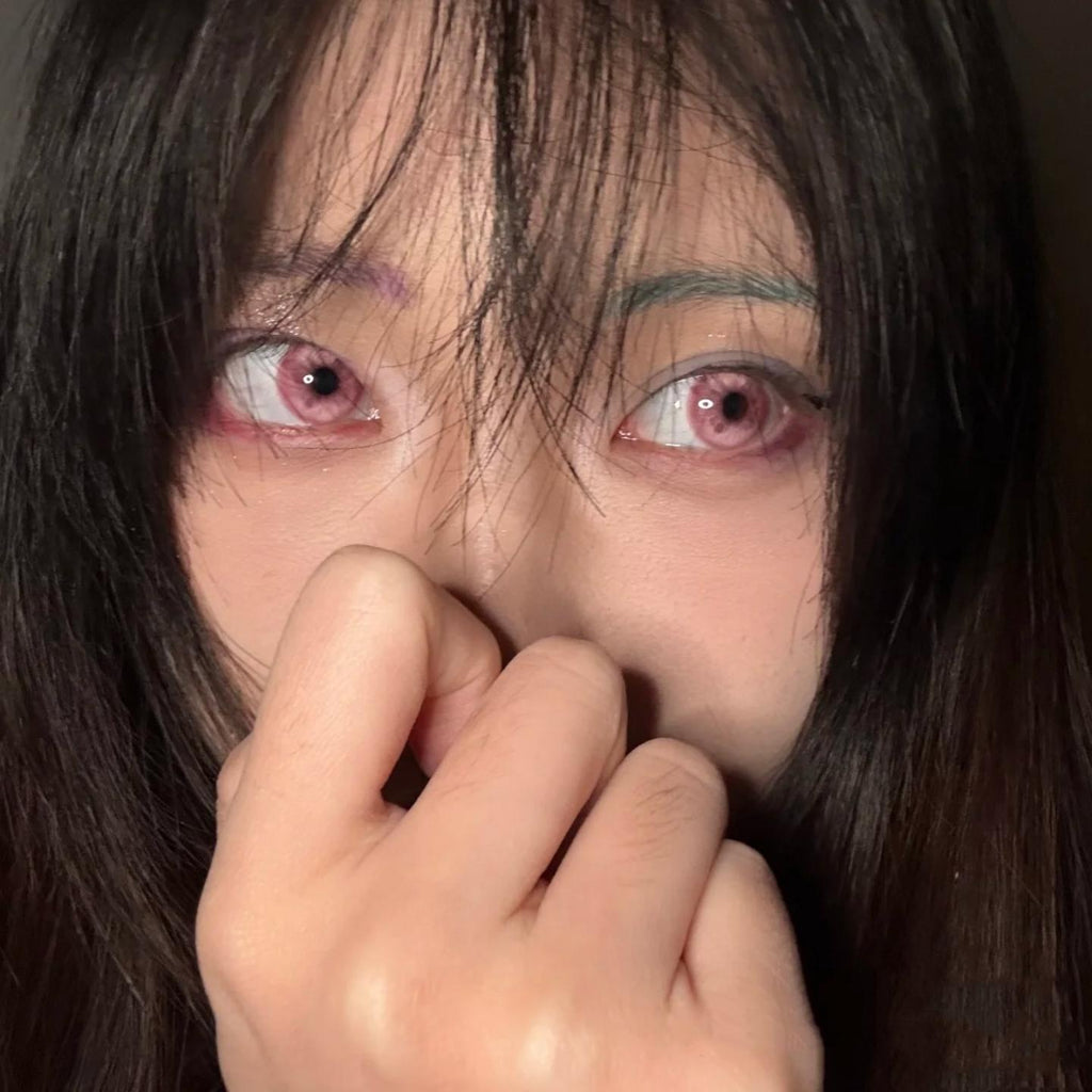 RJHDIE Xiyoulens 14.50mm Pink Colored Contact Lenses (6 Months Wear)