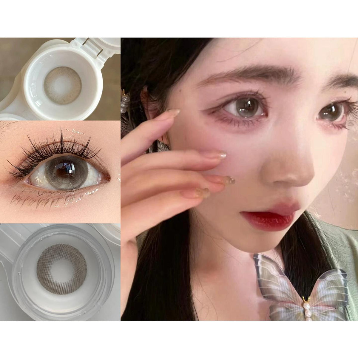 SMYSJIA Xiyoulens 14.50mm Grey Colored Contact Lenses (6 Months Wear)