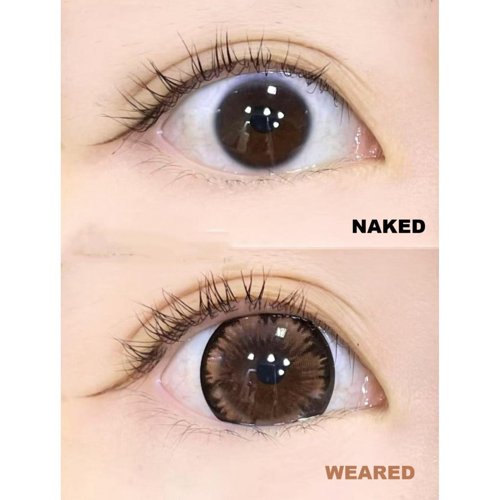KKMSHU FLLYCON 14.50mm Brown Colored Contact Lenses (6 Months Wear)