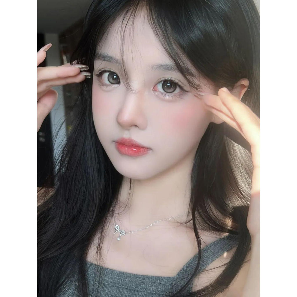 MNHJING OVOLOOK 14.20mm Grey Colored Contact Lenses (6 Months Wear)