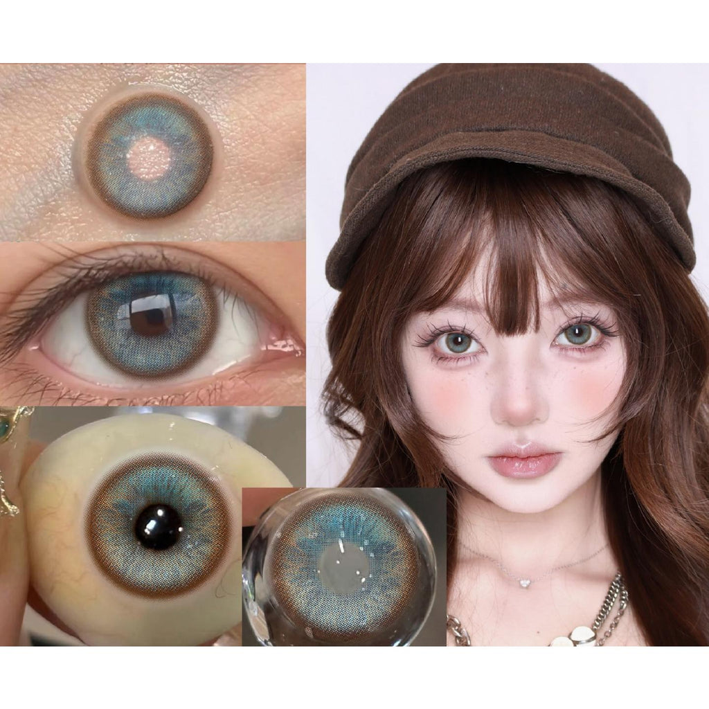 TKGJLAN Xiyoulens คอนแทคเลนส์สีฟ้า ขนาด 14.50 มม. (ชนิดราย 6 เดือน)