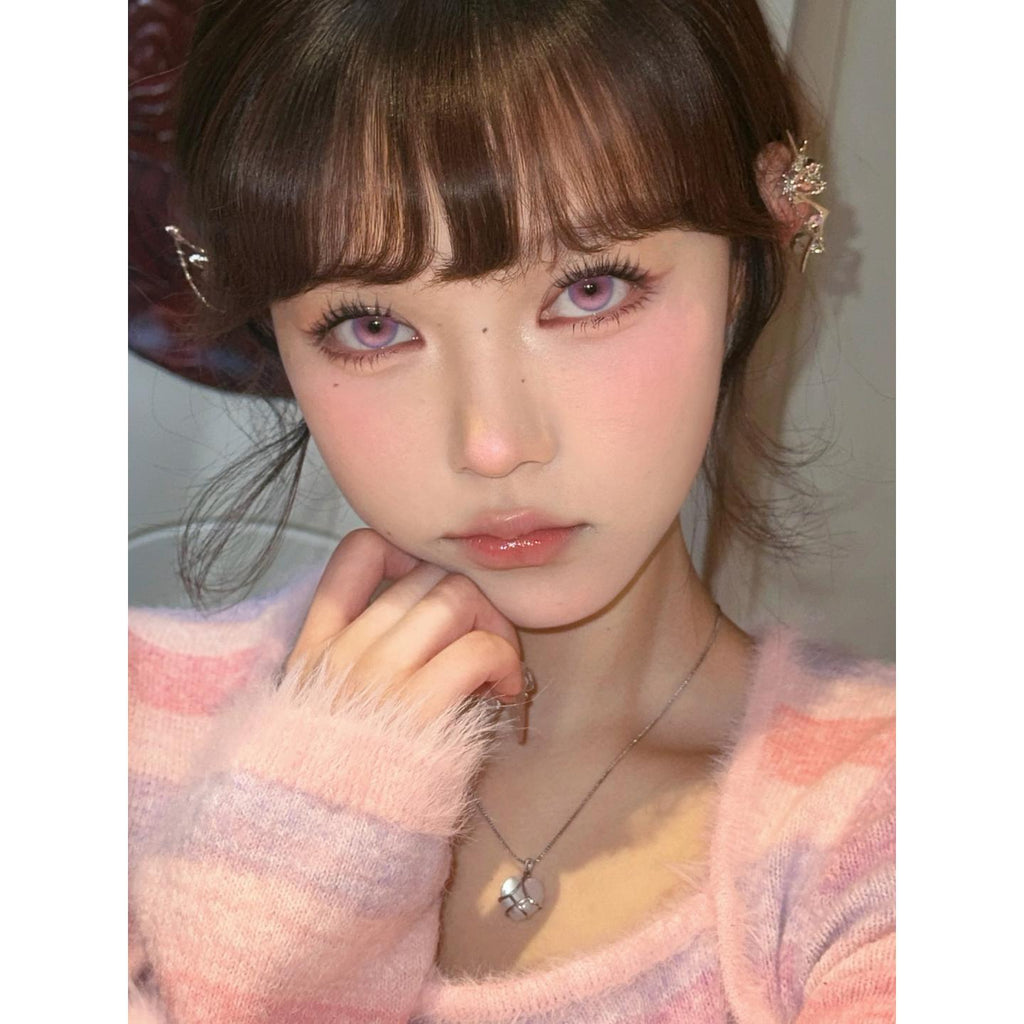 LMJGFEN Serltyca 14.20mm Pink Colored Contact Lenses (6 Months Wear)