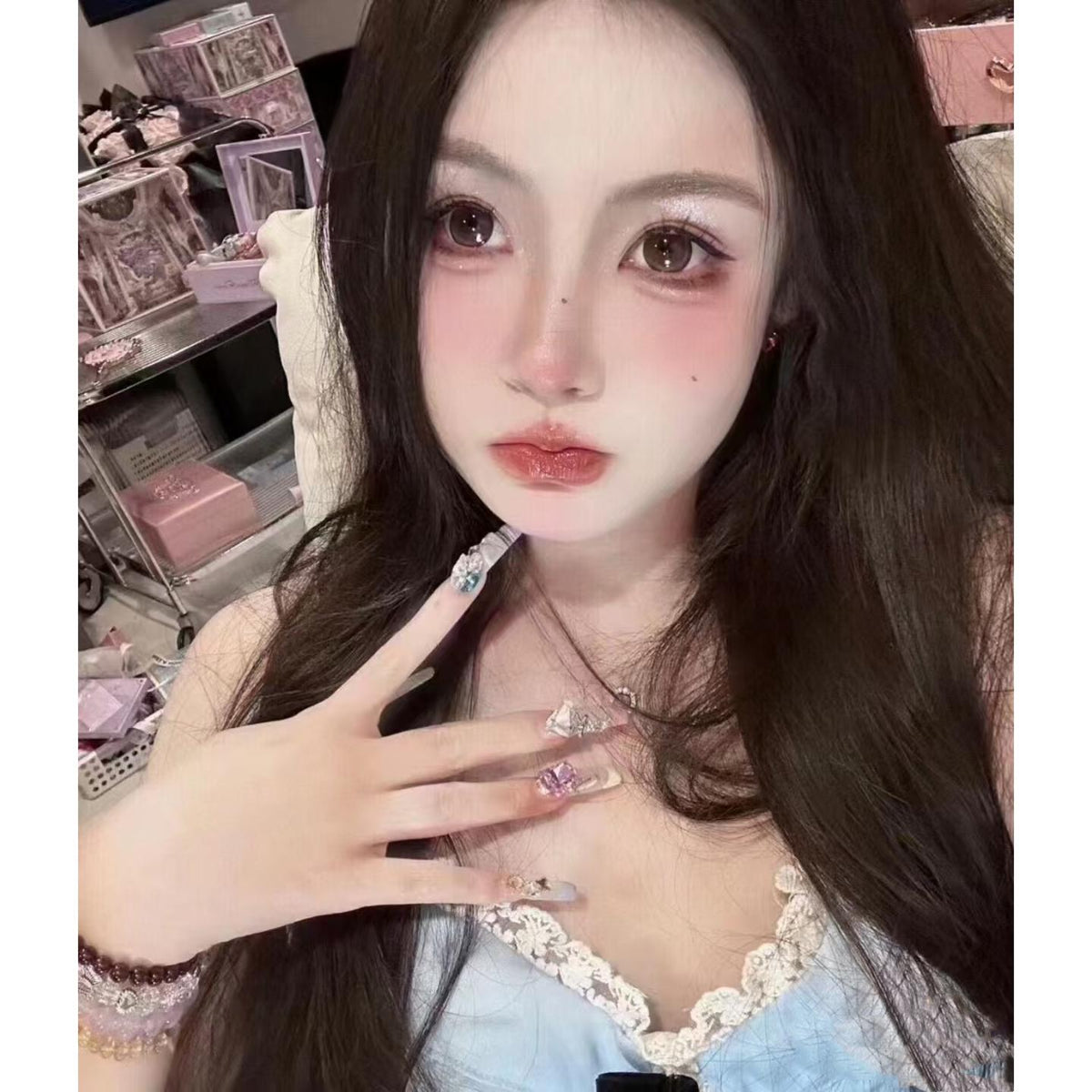 MNFKA FLLYCON 14.50mm Light Brown Colored Contact Lenses (6 Months Wear)