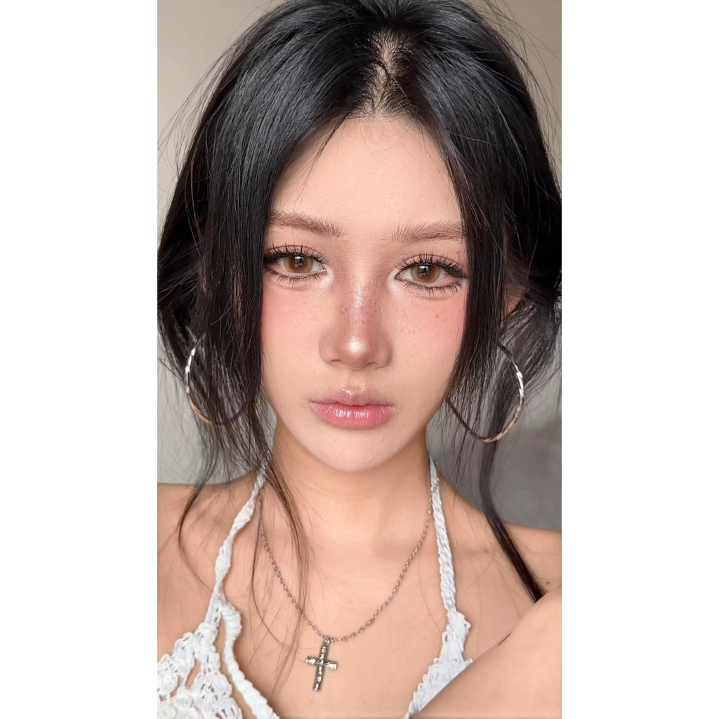 ZMZHE Tinacon 14.20mm Brown Colored Contact Lenses (6 Months Wear)