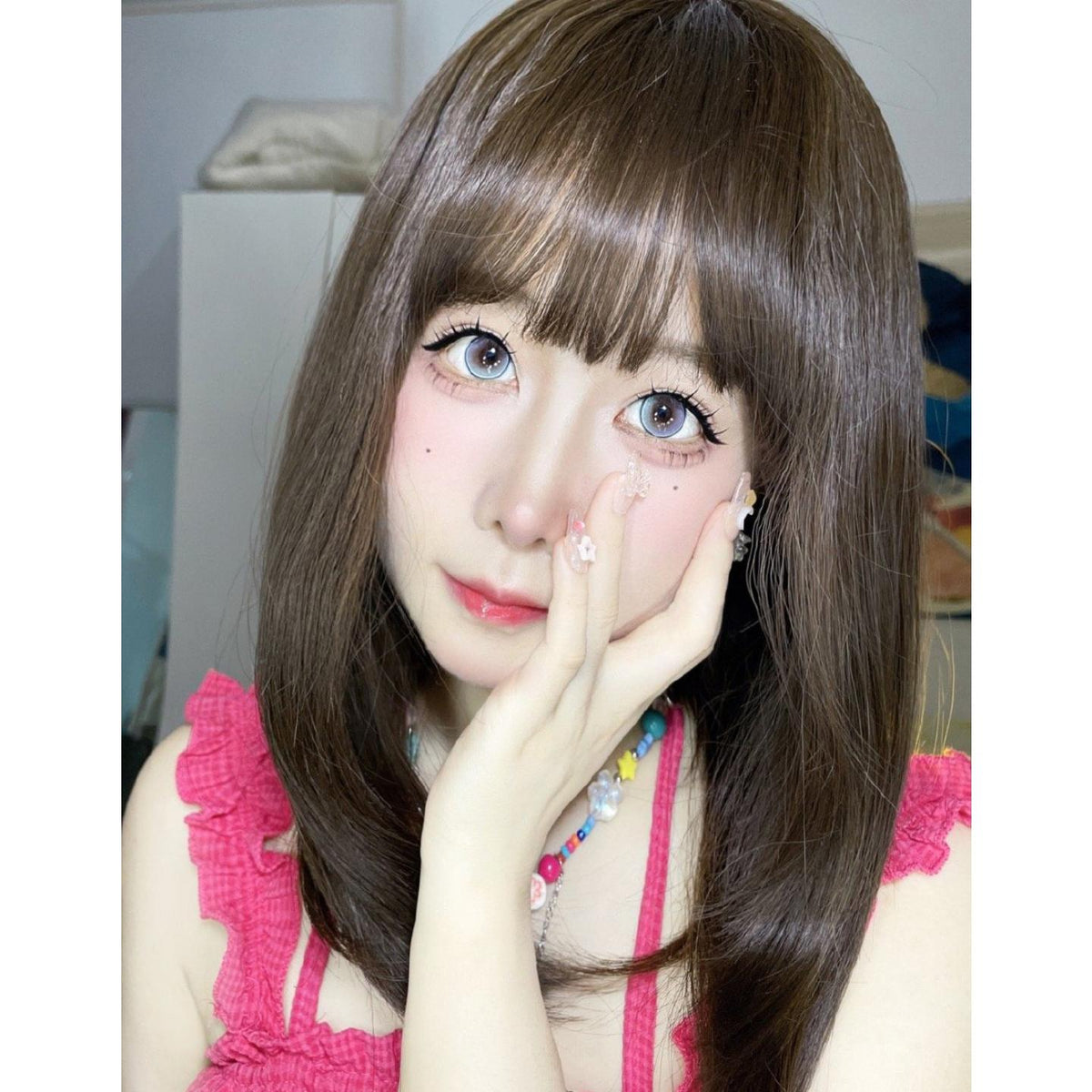 WZSJIE Xiyoulens 14.20mm Green Colored Contact Lenses (6 Months Wear)