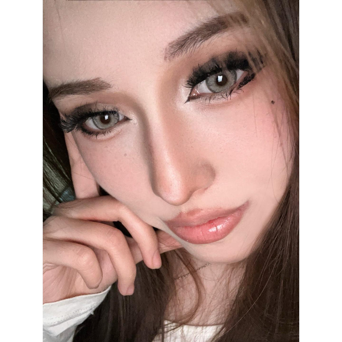 NWTXYUN MorningCon 14.50mm Grey Colored Contact Lenses (6 Months Wear)