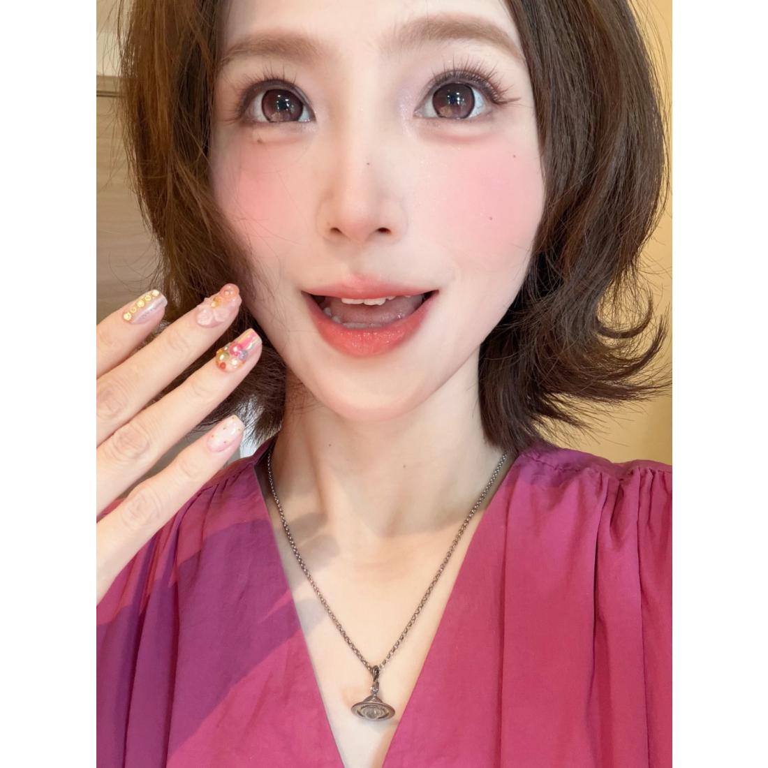 QLFEN MimiPark 14.50mm Pink Colored Contact Lenses (6 Months Wear)