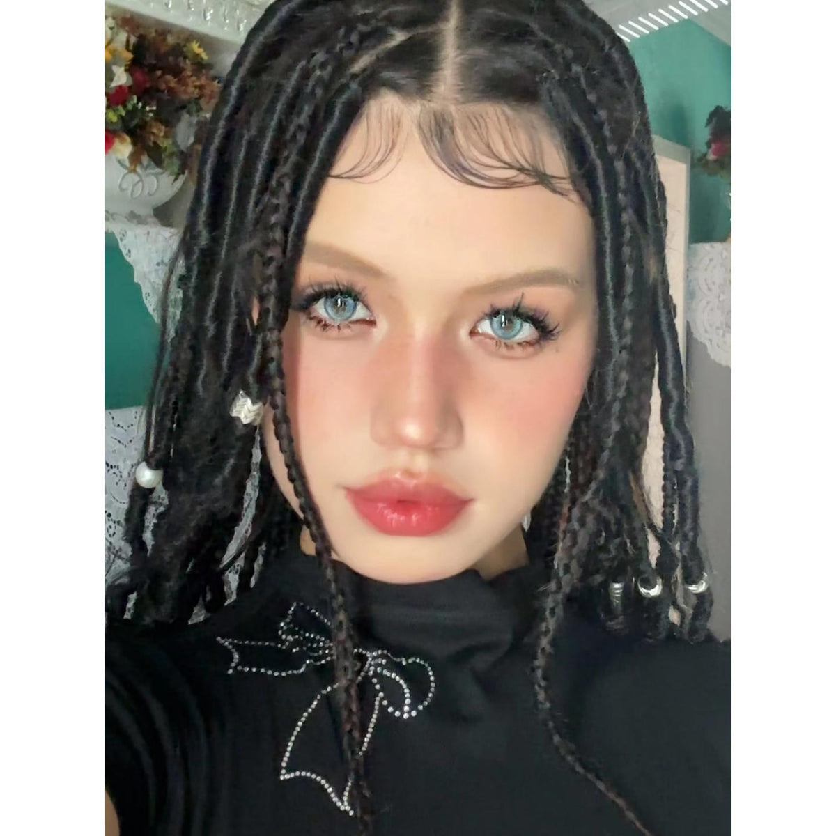 BJXLAN PORSLEN 14.20mm Blue Colored Contact Lenses (6 Months Wear)