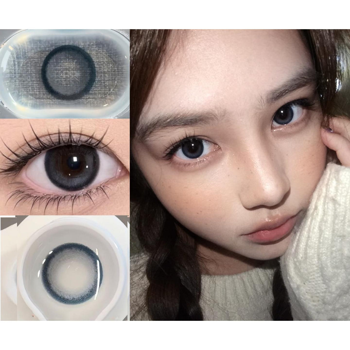 XYLSHAN FLLYCON 14.20mm Blue Colored Contact Lenses (6 Months Wear)