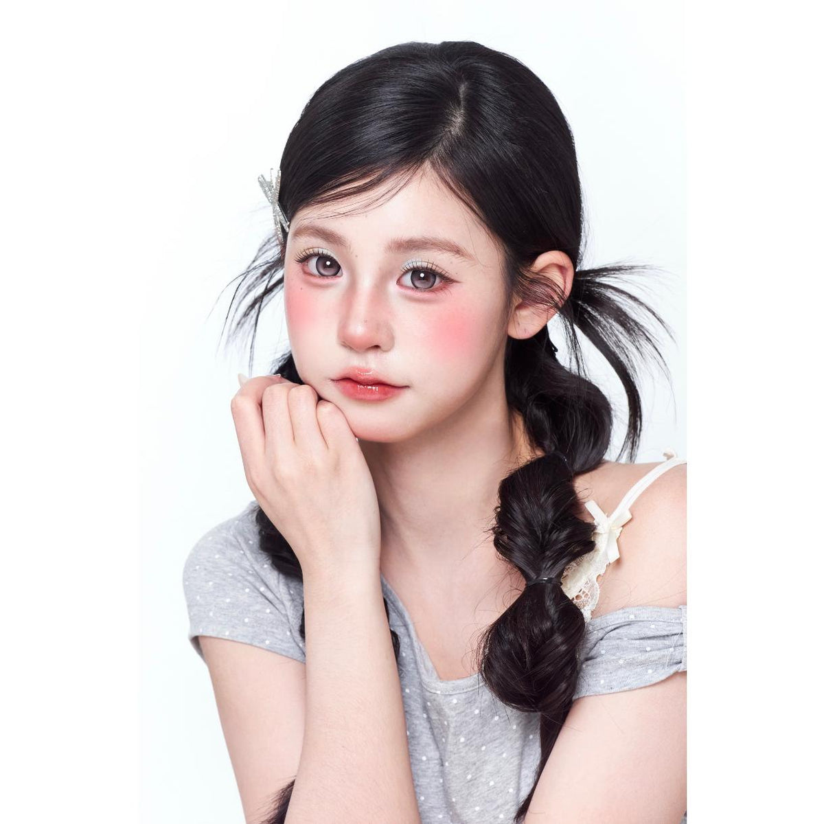 CDMSNSHEN OBALEN 14.50mm Pink Colored Contact Lenses (6 Months Wear)