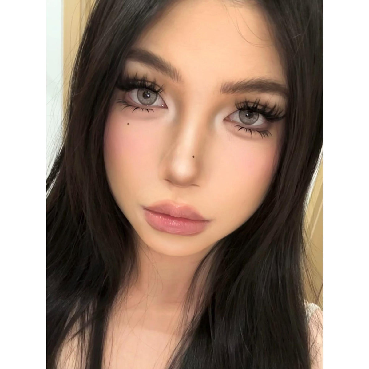 HMXZHUI Serltyca 14.20mm Grey Colored Contact Lenses (6 Months Wear)