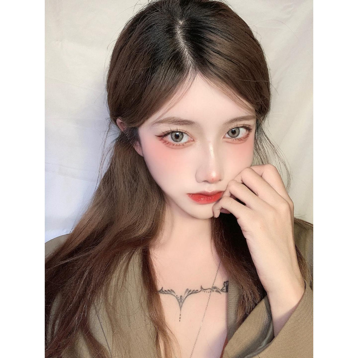 TKSHUI Xiyoulens 14.00mm Gray Colored Contact Lenses (6 Months Wear)