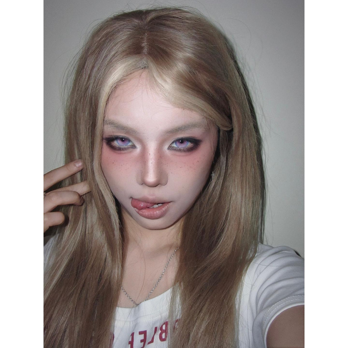 LMJGFEN Serltyca 14.20mm Pink Colored Contact Lenses (6 Months Wear)