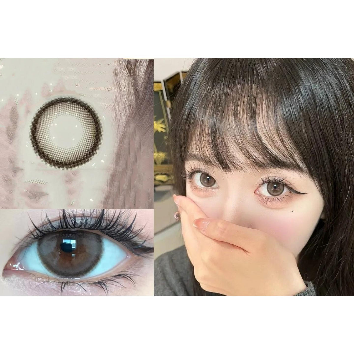 RLZBING MorningCon 14.50mm Brown Colored Contact Lenses (6 Months Wear)