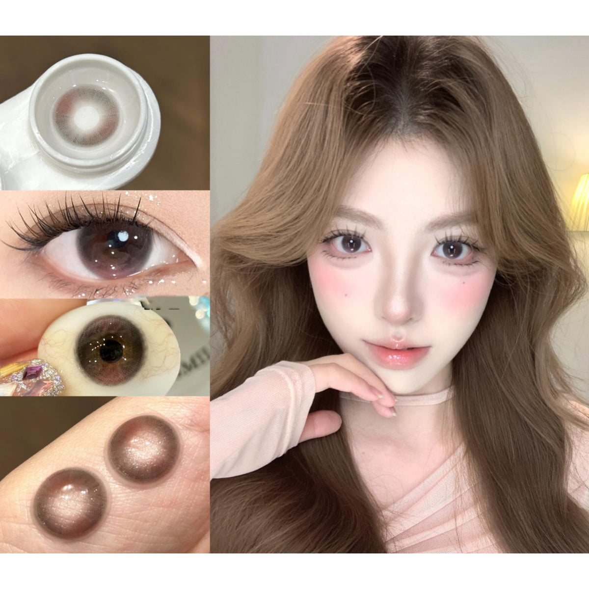 FSCBAO thestarlens 14.20mm Pink Colored Contact Lenses (6 Months Wear)