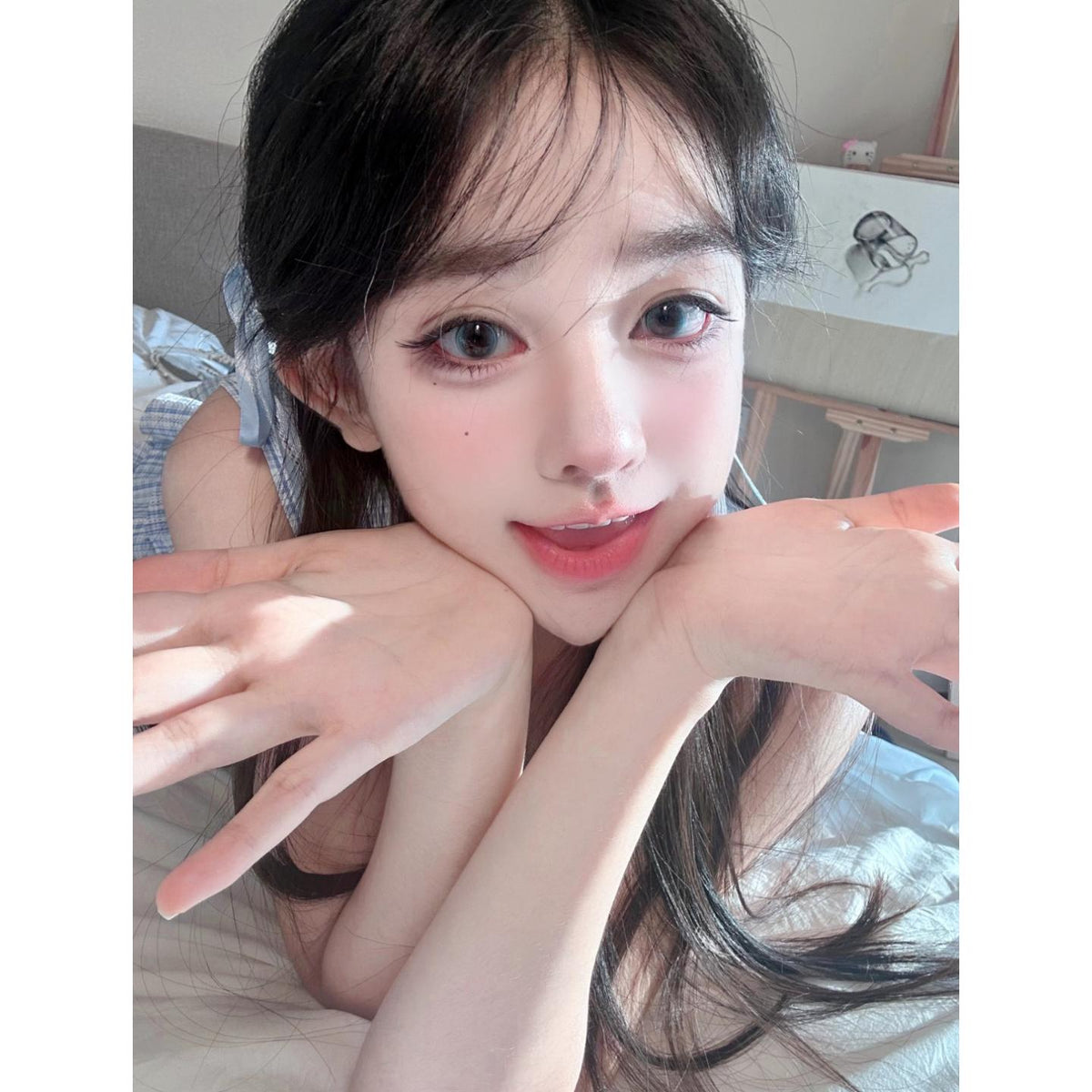 ZGLYLEI BOOSCON 14.20mm Blue Colored Contact Lenses (6 Months Wear)