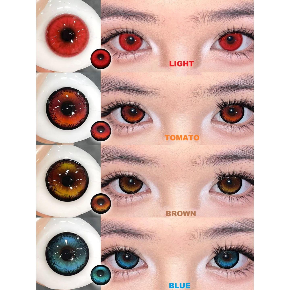 Kính áp tròng màu đỏ XHZYE Serltyca 14.50mm (thời hạn sử dụng 6 tháng)
