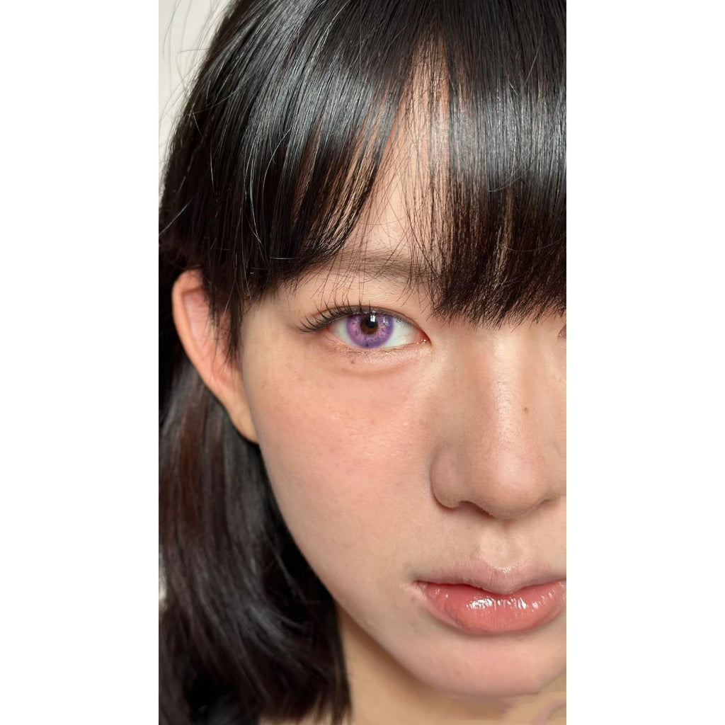 LMAN PORSLEN คอนแทคเลนส์สีม่วง ขนาด 14.20 มม. (ชนิดราย 6 เดือน)