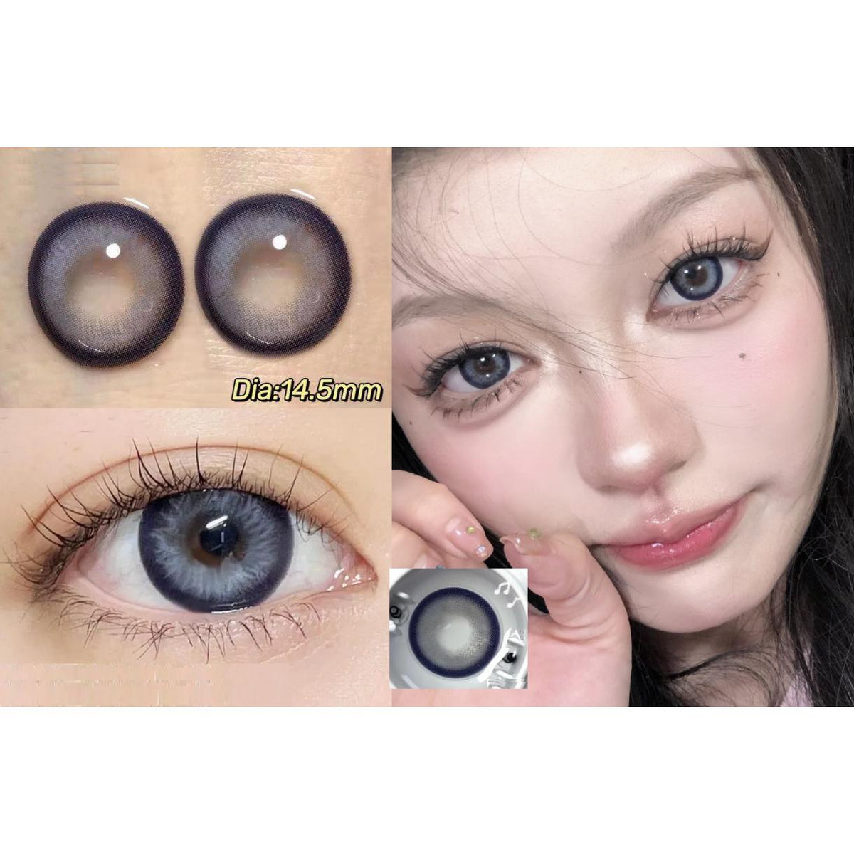 WME MorningCon 14.50mm Blue Colored Contact Lenses (6 Months Wear)