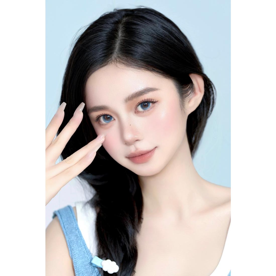 YWWNSPRO MimiPark 14.50mm Blue Colored Contact Lenses (6 Months Wear)