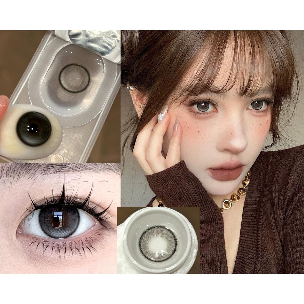 BTYLEI thestarlens 14.50mm Grey Colored Contact Lenses (6 Months Wear)