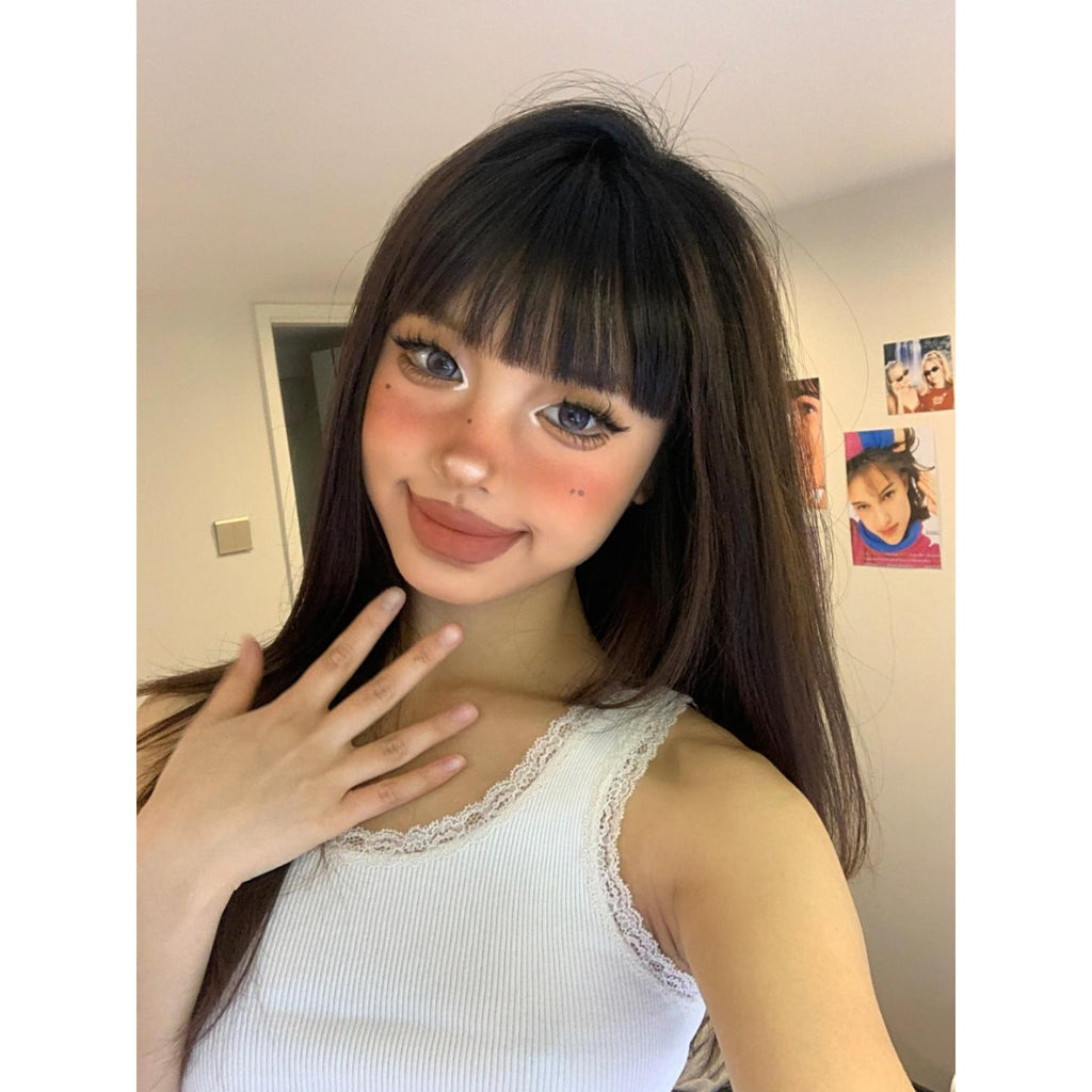 MSKDYLEI Xiyoulens 14.20mm Purple Colored Contact Lenses (6 Months Wear)