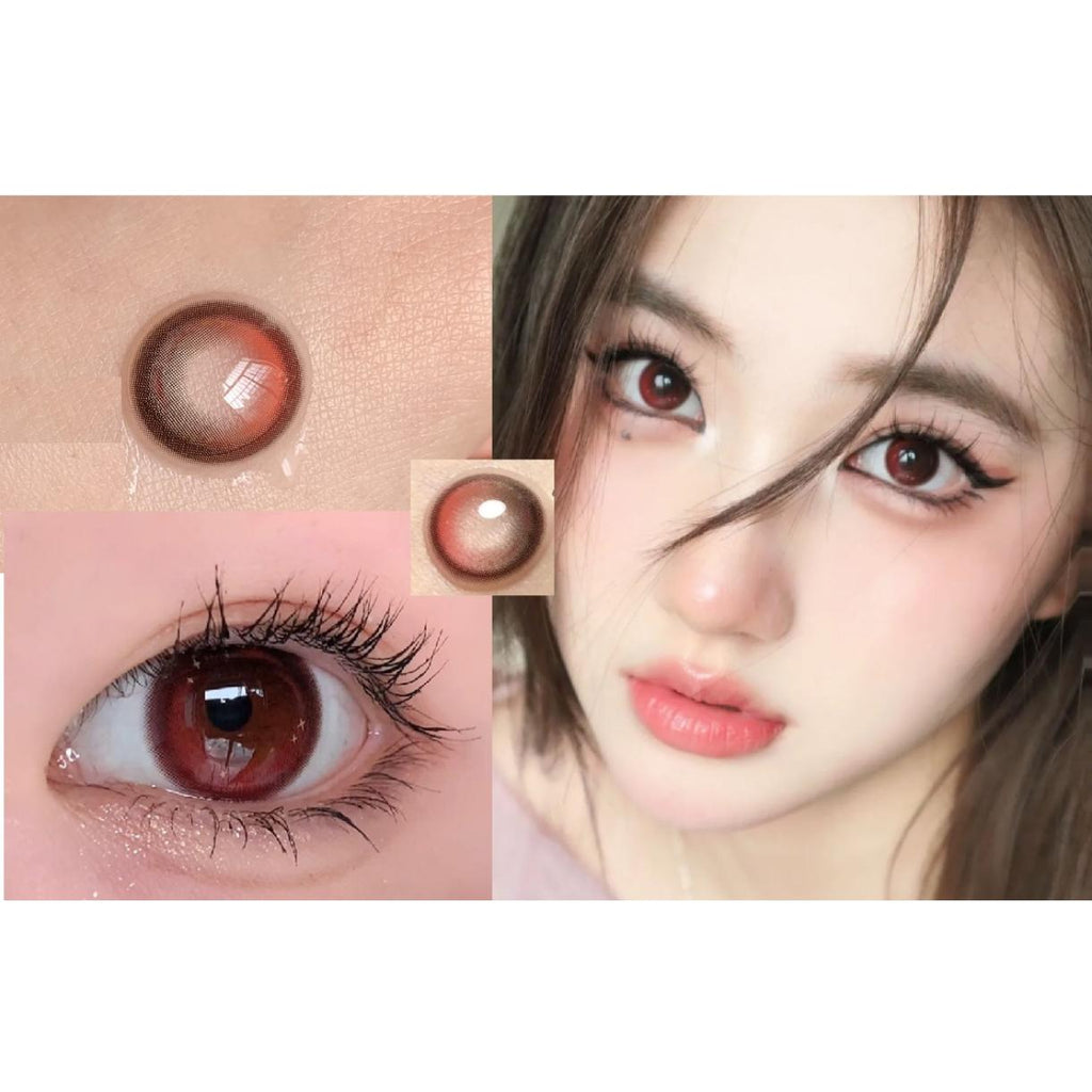 BZFQIE Xiyoulens 14.50mm Red Colored Contact Lenses (6 Months Wear)