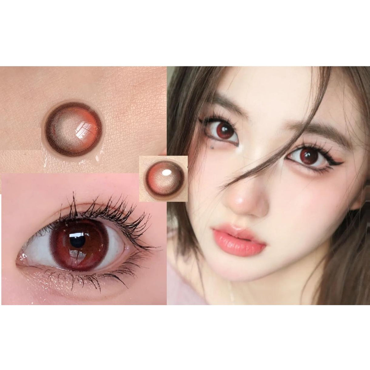 BZFQIE Xiyoulens 14.50mm Red Colored Contact Lenses (6 Months Wear)