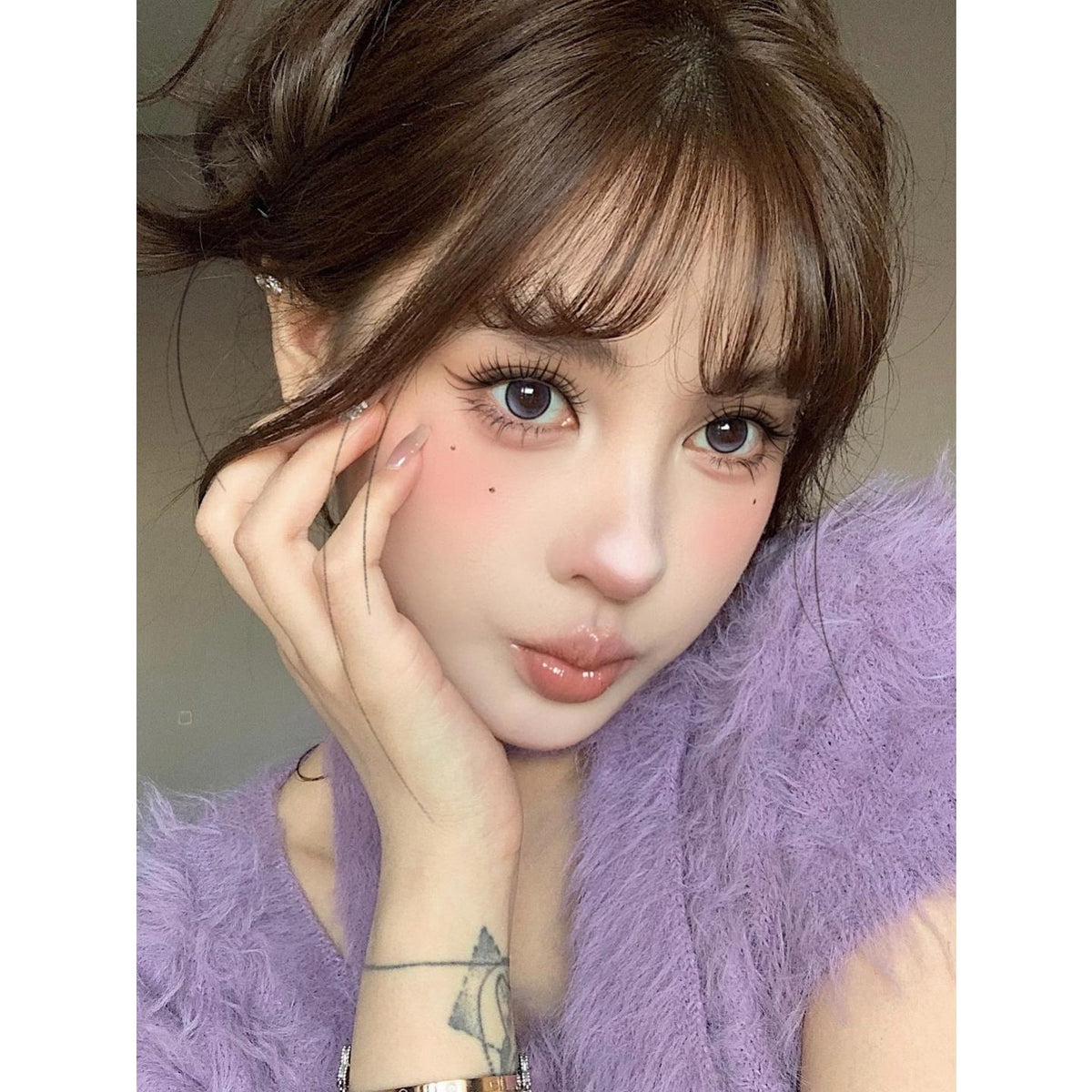 คอนแทคเลนส์สี YLPMO รุ่น thestarlens ขนาด 14.50 มม. สีม่วง (ชนิดราย 6 เดือน)