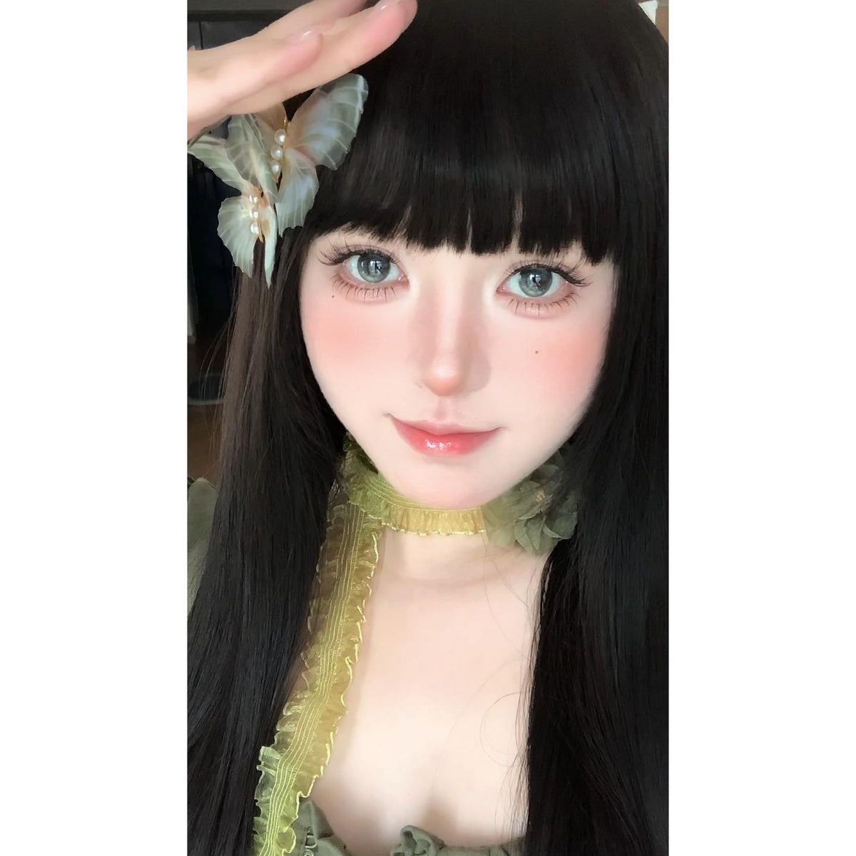 MHJGUANG thestarlens 14.20mm Green Colored Contact Lenses (6 Months Wear)