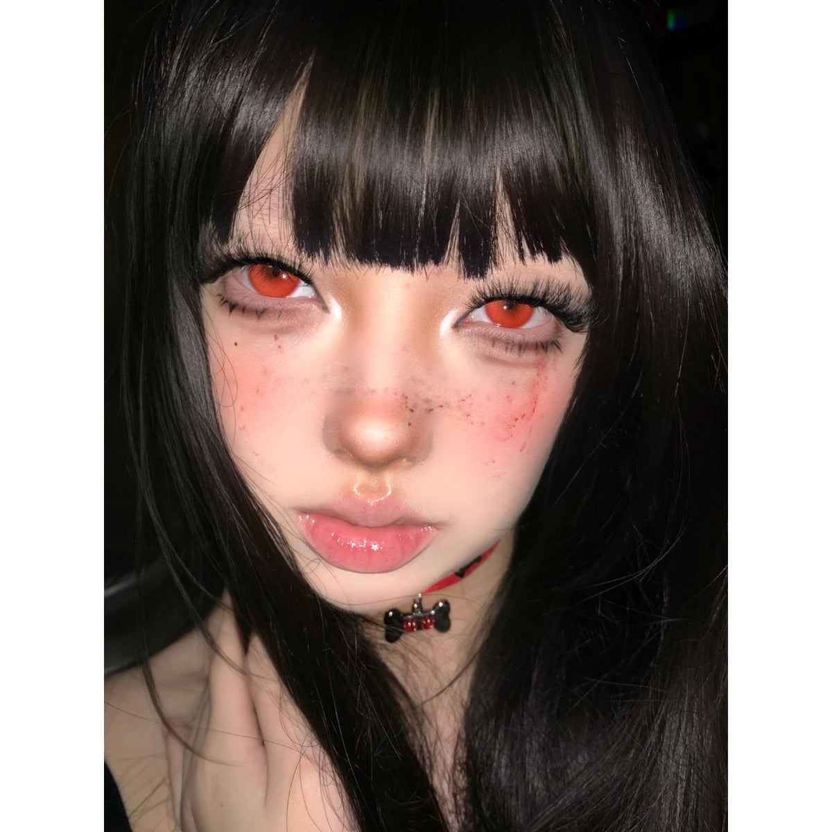 NGTDENG Serltyca 14.20mm Red Colored Contact Lenses (6 Months Wear)