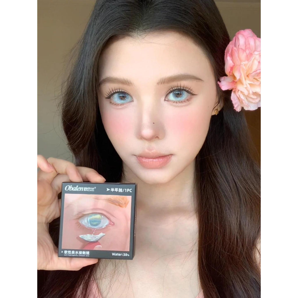 DXXZHU OBALEN 14.20mm Blue Colored Contact Lenses (6 Months Wear)