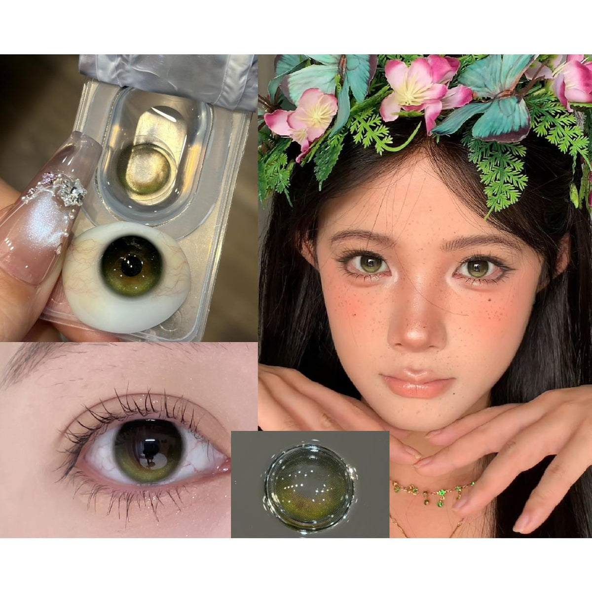 YHCHONG thestarlens 14.20mm Green Colored Contact Lenses (6 Months Wear)