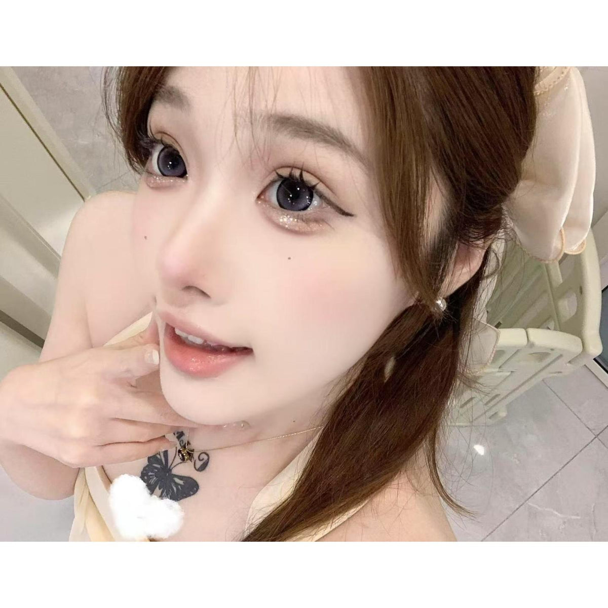 CNXXING FLLYCON 14.50mm Purple Colored Contact Lenses (6 Months Wear)