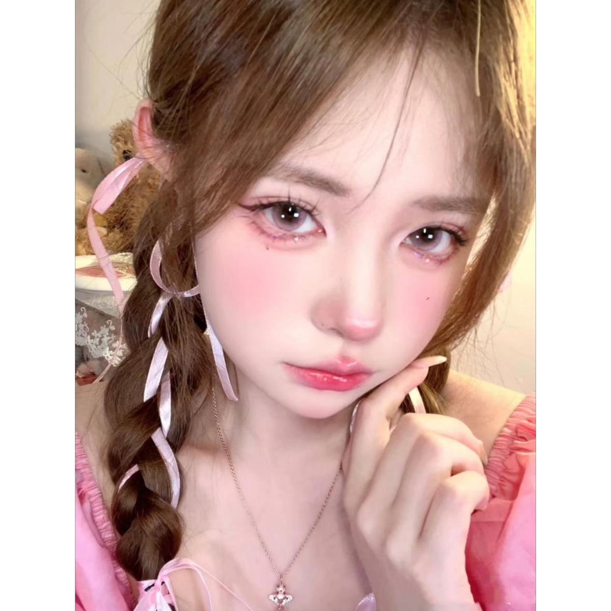 ZMLMAN OVOLOOK 14.50mm Pink Colored Contact Lenses (6 Months Wear)