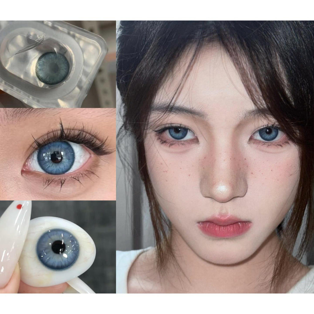 Kính áp tròng màu DZXBLAN Xiyoulens 14.20mm màu xanh dương (thời hạn sử dụng 6 tháng)