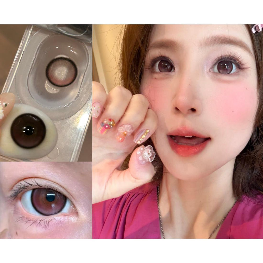 QLFEN MimiPark 14.50mm Pink Colored Contact Lenses (6 Months Wear)
