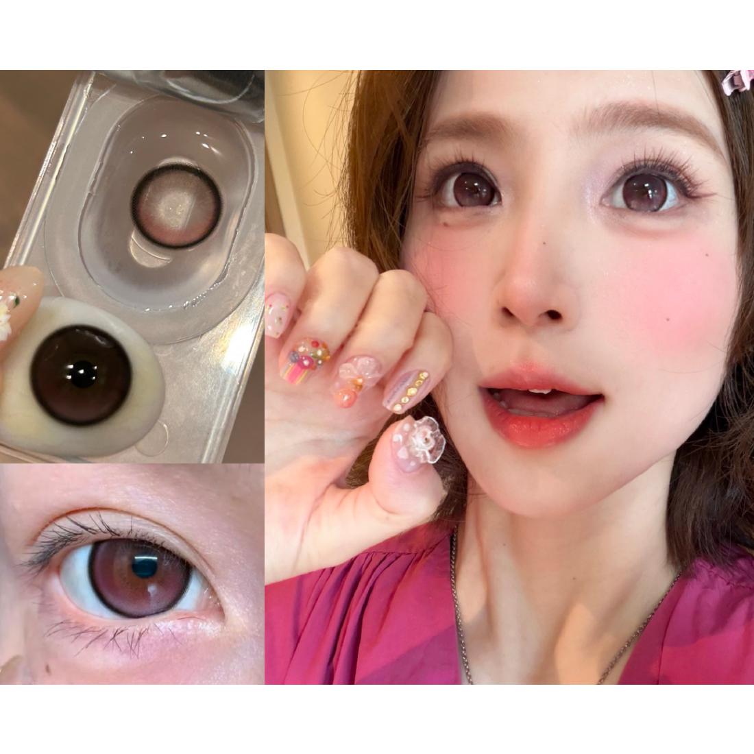 QLFEN MimiPark 14.50mm Pink Colored Contact Lenses (6 Months Wear)