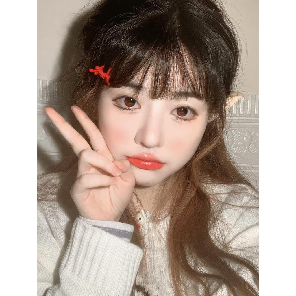 BZFQIE Xiyoulens 14.50mm Red Colored Contact Lenses (6 Months Wear)